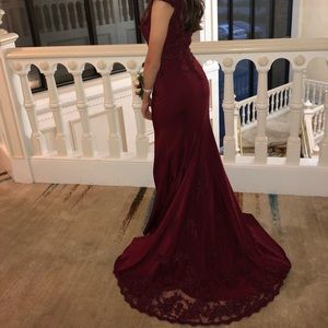 Burgundy/ Maroon prom dress